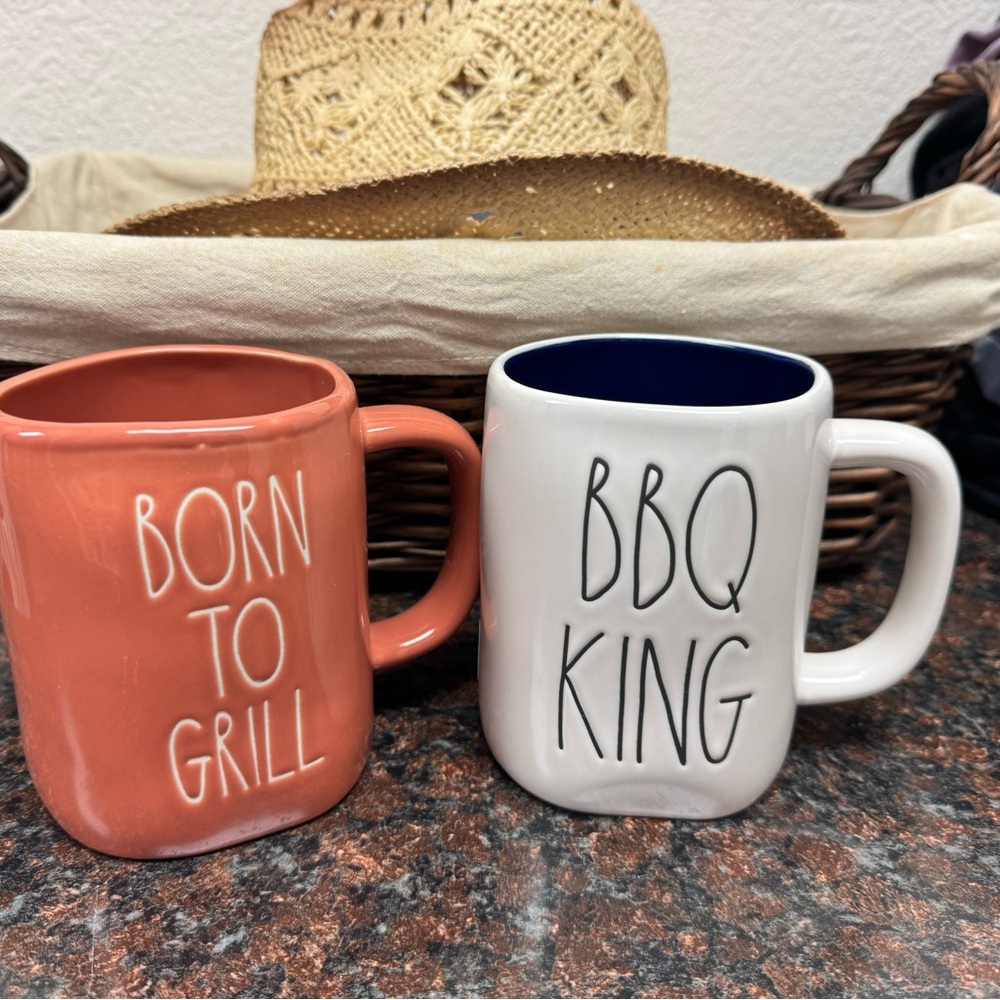 Rae Dunn BBQ King and Born to Grill Mug Set